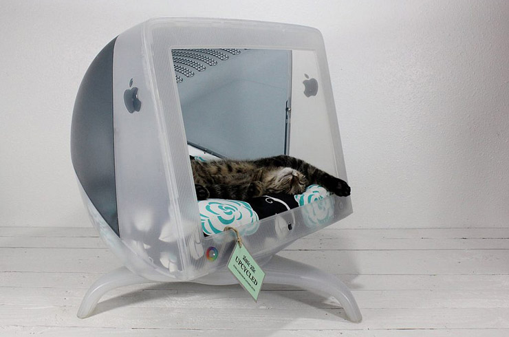 تبدیل مانیتور به تخت خواب گربه | تبدیل وسایل قدیمی به تازه